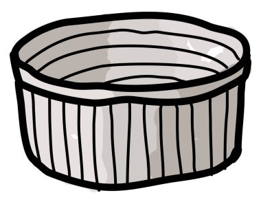 Sufle çanak, illüstrasyon, beyaz arka plan vektör.