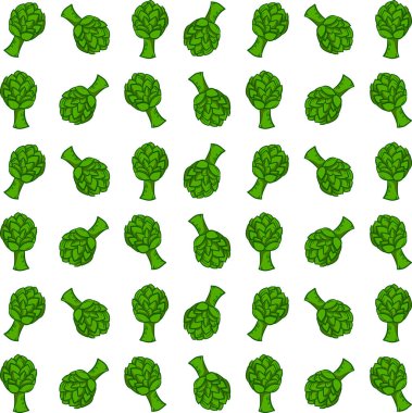 Enginar duvar kağıdı, illüstrasyon, beyaz arka plan vektör.