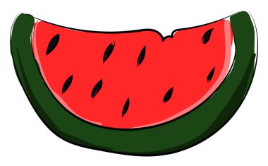 Karpuz, illüstrasyon, beyaz arka plan vektör.