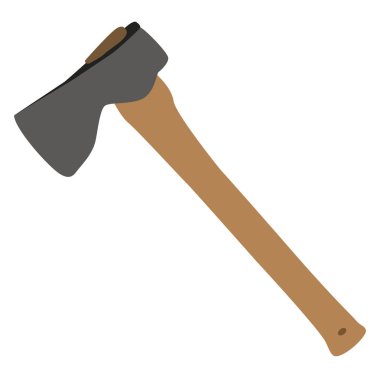 Büyük balta, illüstrasyon, beyaz arka plan üzerinde vektör.