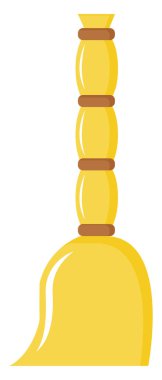 Sarı süpürge, illüstrasyon, beyaz arka plan üzerinde vektör.