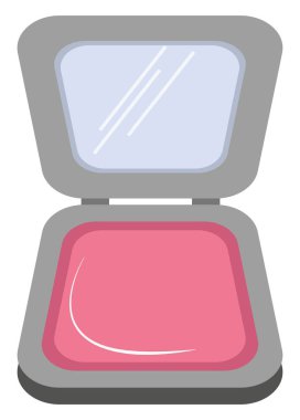 Beyaz arka planda makyaj, illüstrasyon, vektör.