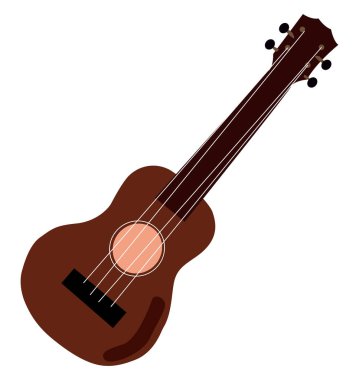 Kırmızı gitar, illüstrasyon, beyaz arka plan vektör.