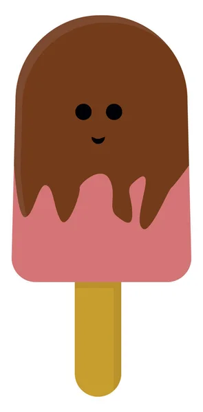 快乐的冰淇淋，插图，白色背景上的矢量. — 图库矢量图片
