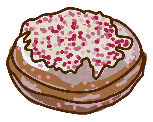 Donut crema, ilustración, vector sobre fondo blanco . — Archivo Imágenes Vectoriales