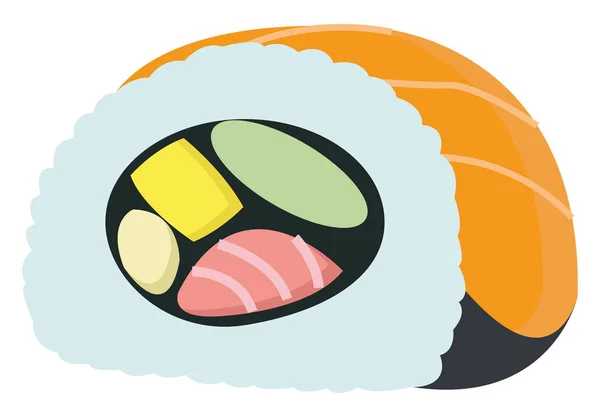 Sushi, Illustration, Vektor auf weißem Hintergrund. — Stockvektor