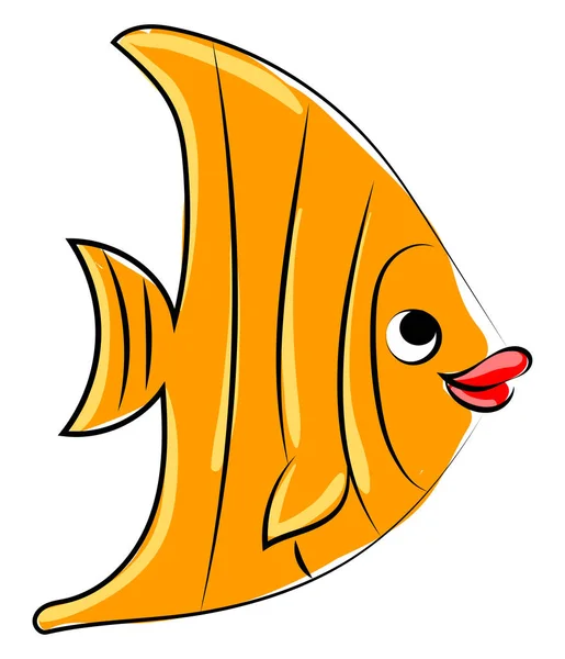 Poisson orange, illustration, vecteur sur fond blanc. — Image vectorielle