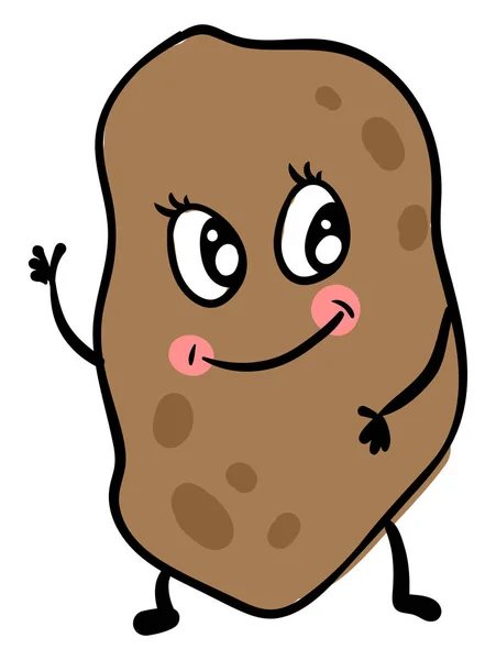 Cute potato, illustration, vector on white background. — Stock Vector