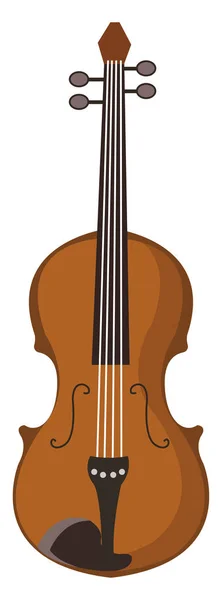 Instrumento de violín, ilustración, vector sobre fondo blanco . — Archivo Imágenes Vectoriales