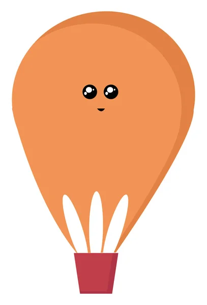 Ballon à air orange, illustration, vecteur sur fond blanc . — Image vectorielle