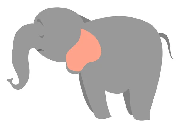 Stor elefant, illustration, vektor på hvid baggrund. – Stock-vektor