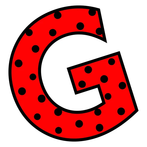 ตัวอักษร G, ตัวอย่าง, เวกเตอร์บนพื้นหลังสีขาว . — ภาพเวกเตอร์สต็อก