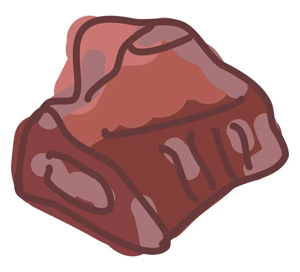 Carne redonda, ilustración, vector sobre fondo blanco . — Vector de stock