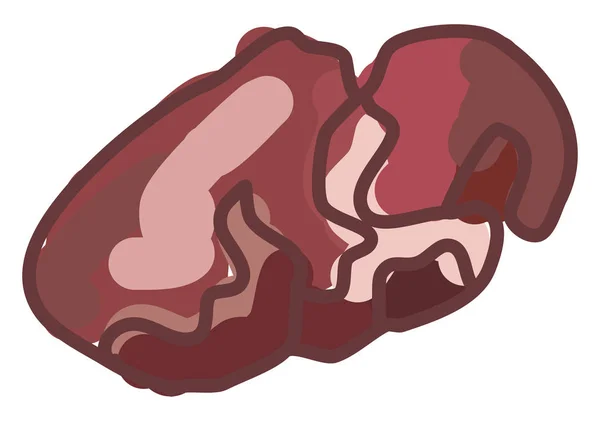 Chuck carne, ilustración, vector sobre fondo blanco . — Vector de stock