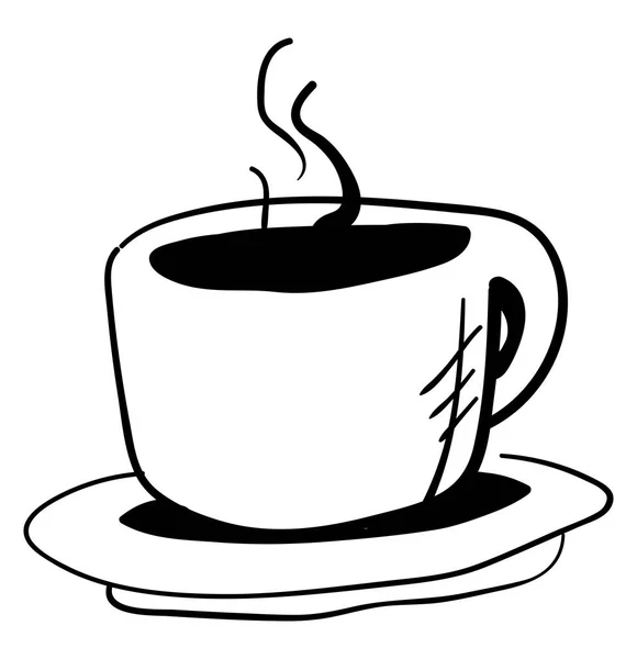 Xícara de café, ilustração, vetor sobre fundo branco. — Vetor de Stock