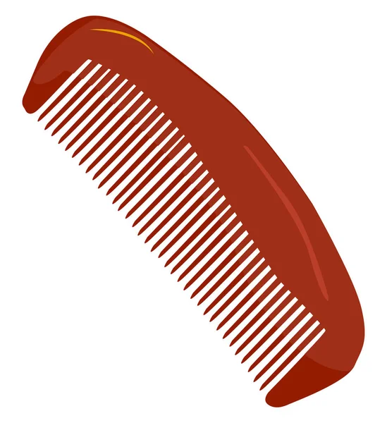 Peine rojo, ilustración, vector sobre fondo blanco . — Vector de stock