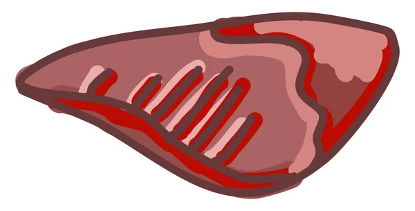 Rött kött, illustration, vektor på vit bakgrund. — Stock vektor