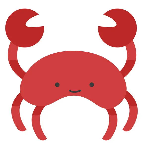 Crabe rouge, illustration, vecteur sur fond blanc. — Image vectorielle