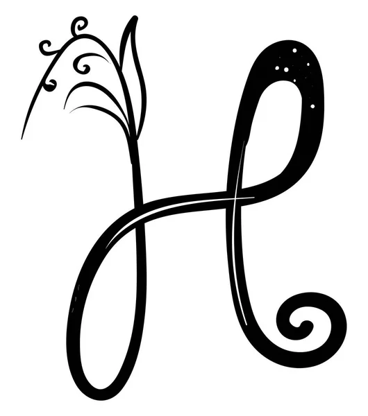 Літера H, ілюстрація, вектор на білому тлі . — стоковий вектор