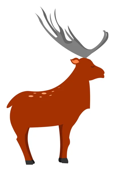 Big deer, illustration, vector on white background. — Stock Vector