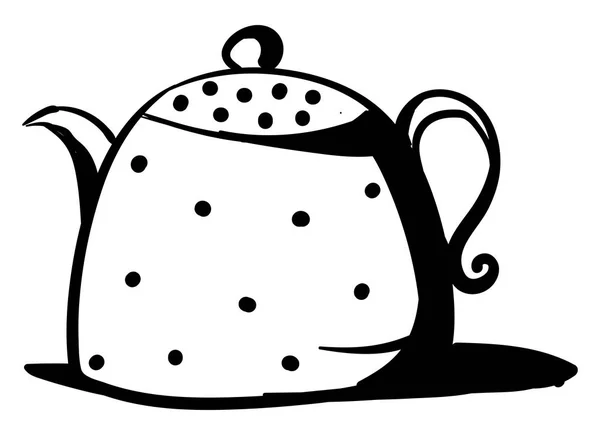 Teapot rysunek, ilustracja, wektor na białym tle. — Wektor stockowy