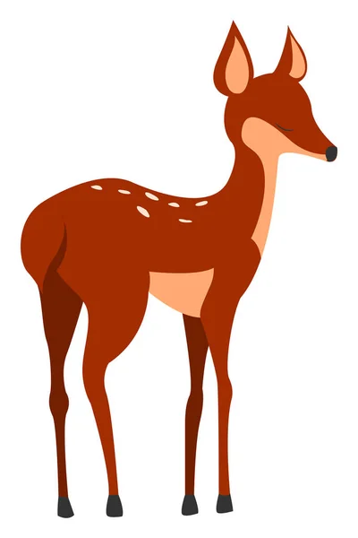 Fawn, illustration, vector on white background. — Stock Vector