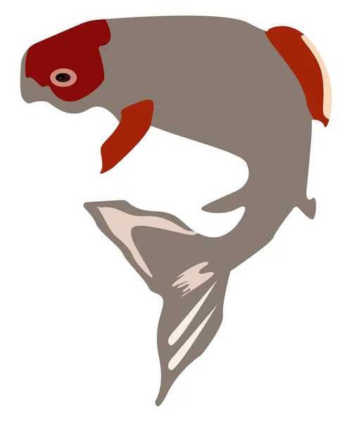 Gros poisson, illustration, vecteur sur fond blanc . — Image vectorielle