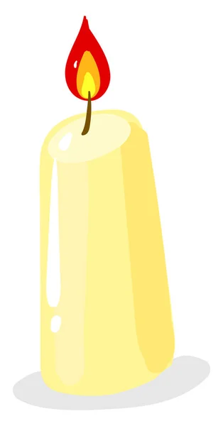 Candle, illustration, vector on white background. — Stock Vector