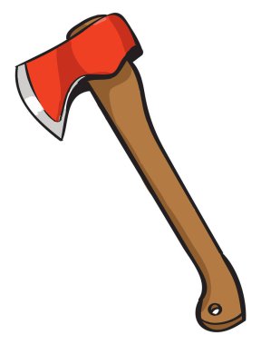 Büyük balta, illüstrasyon, beyaz arka plan üzerinde vektör.