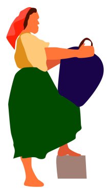 İşçi, illüstrasyon, beyaz arka plan vektör.