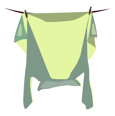 Çamaşırhane, illüstrasyon, beyaz arka plan üzerinde vektör.