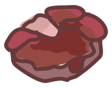 Et kesimi, illüstrasyon, beyaz arka plan üzerinde vektör.