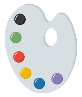 Beyaz renk paleti, illüstrasyon, beyaz arka plan üzerinde vektör.