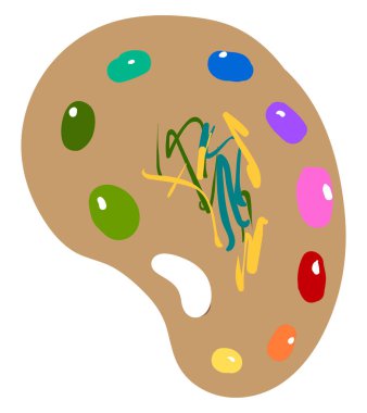Renk paleti, illüstrasyon, beyaz arkaplan üzerindeki vektör.