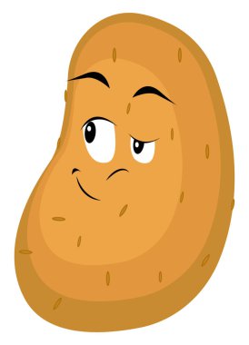Serin patates, illüstrasyon, beyaz arka plan vektör.