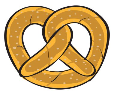 Simit, illüstrasyon, beyaz arka plan üzerinde vektör.