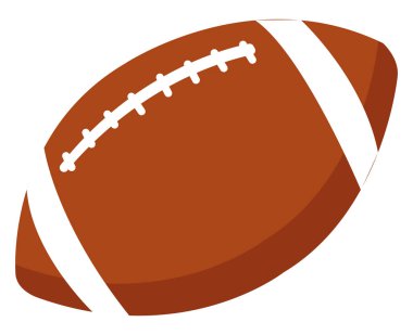 Rugby topu, illüstrasyon, beyaz arkaplanda vektör.