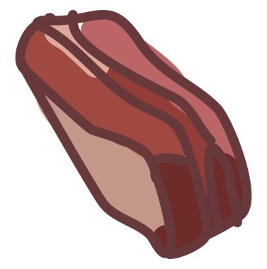 Et kemiği, illüstrasyon, beyaz arka plan üzerinde vektör.