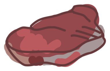 Biftek, illüstrasyon, beyaz arka plan üzerinde vektör.