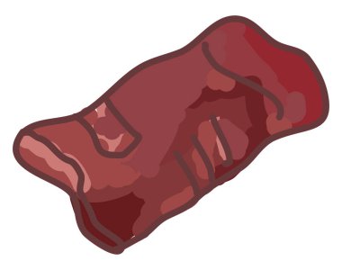 Beyaz arka planda et, illüstrasyon, vektör.