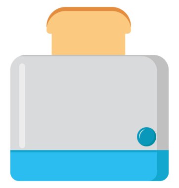 Tost makinesi, illüstrasyon, beyaz arka plan üzerinde vektör.