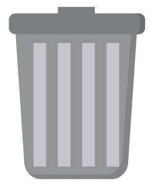 Çöp kutusu, illüstrasyon, beyaz arkaplan üzerindeki vektör.