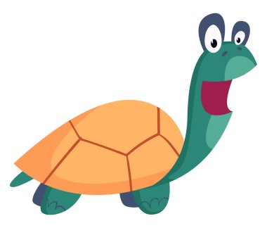 Kaplumbağa, illüstrasyon, beyaz arka plan üzerinde vektör.