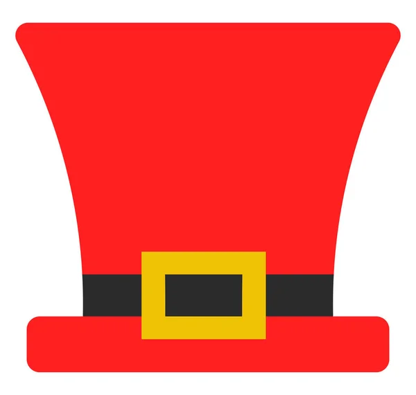 Duży czerwony kapelusz, ilustracja, wektor na białym tle. — Wektor stockowy