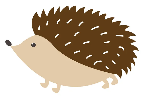 Flat hedgehog, illustration, vector on white background. — Stock Vector