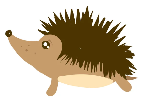 Cute hedgehog, illustration, vector on white background. — Stock Vector