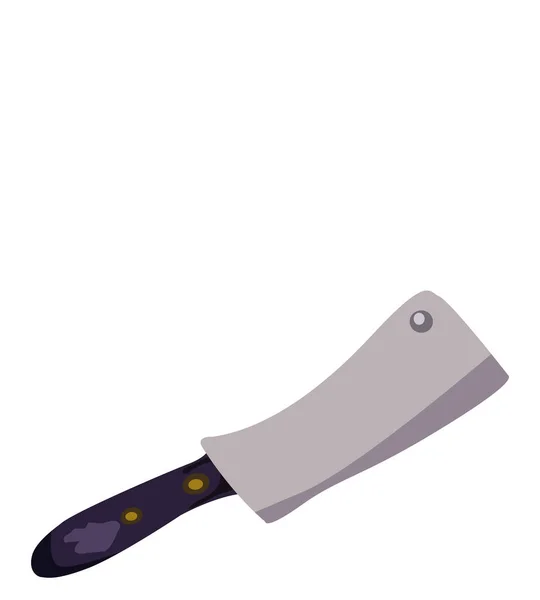 Grand couteau, illustration, vecteur sur fond blanc . — Image vectorielle