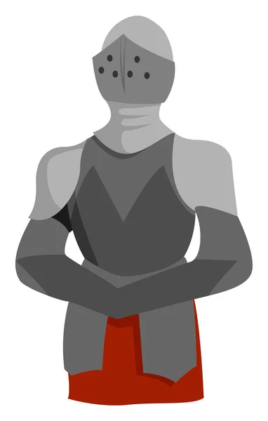 Knight armor, illustration, vector on white background. — Stock Vector