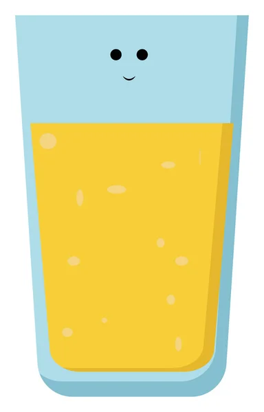 Bicchiere di succo, illustrazione, vettore su sfondo bianco. — Vettoriale Stock