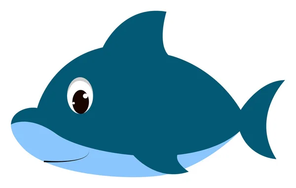 Piccolo squalo, illustrazione, vettore su sfondo bianco . — Vettoriale Stock